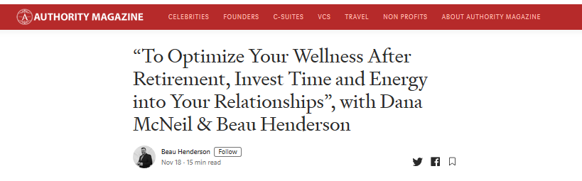 Authority Magazine optimize wellness capture