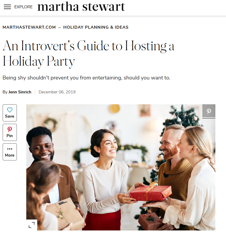 martha stewart holiday introvert