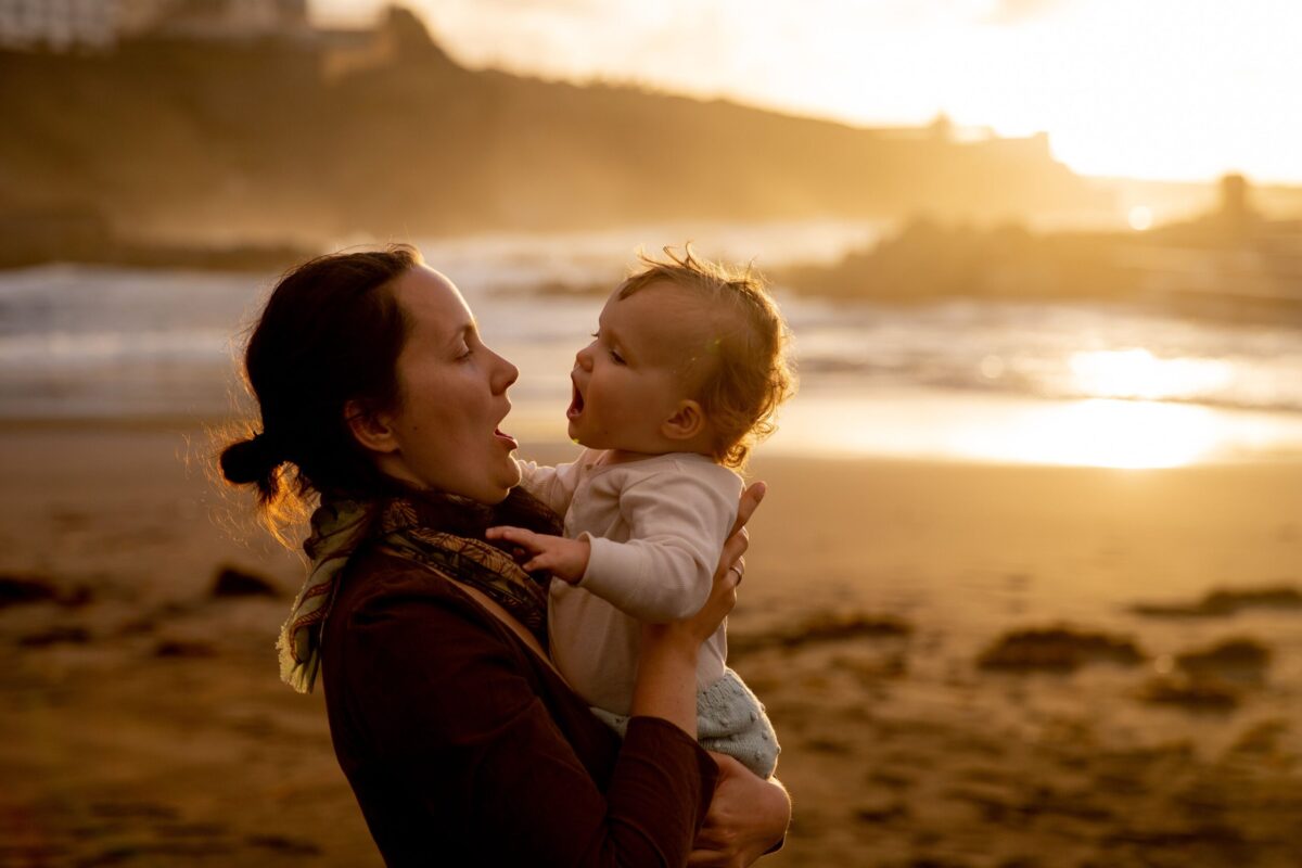 Type C mom with her child