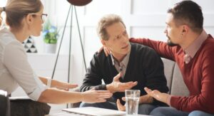 same-sex couple with Gottman therapist