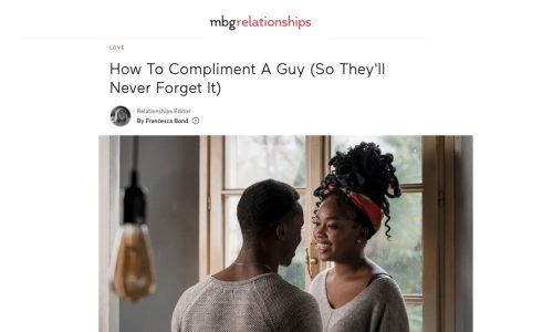how to compliment a guy as seen in mind body green