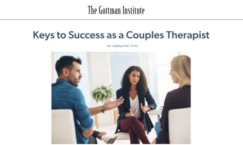 keys to success as a couples therapist